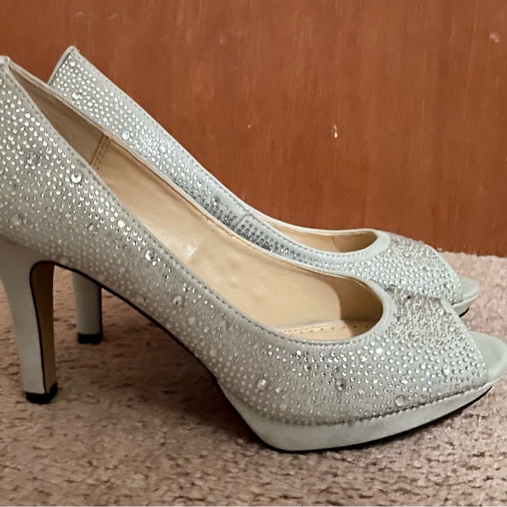 Adrienne Vittadini Gervin Rhinestone Pump with 3.5 inch heel